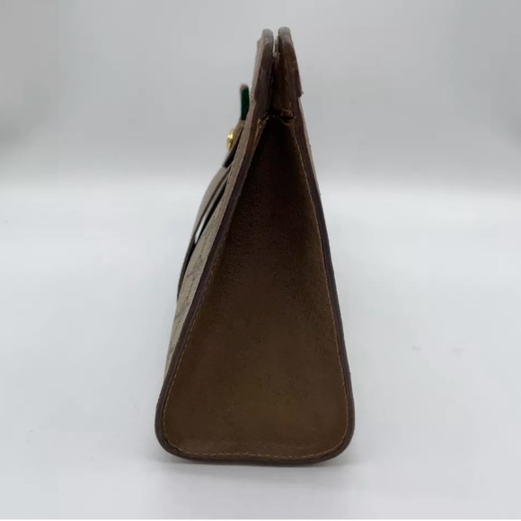 💯 Authentic Gucci suprime GG Sherry Line PVC Brown Clutch Bag NS080844 - Picture 6 of 15